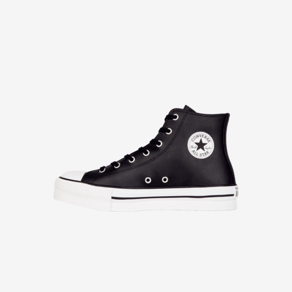 Converse Kids Black High-Top Shoes - Picture 2 of 3